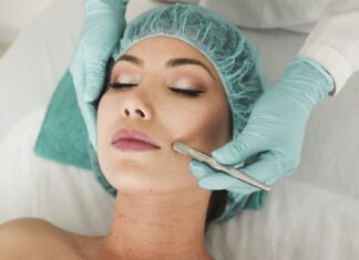 What Is Laser and IPL Treatment? woman doing liposuction on her face