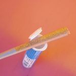 a toothbrush with a toothpaste on it
